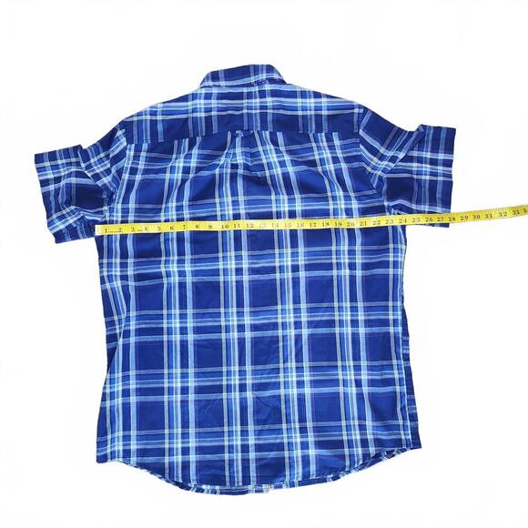 Chaps Men's Plaid Short Sleeve Shirt - Easy Care - Size Large - Picture 7 of 7